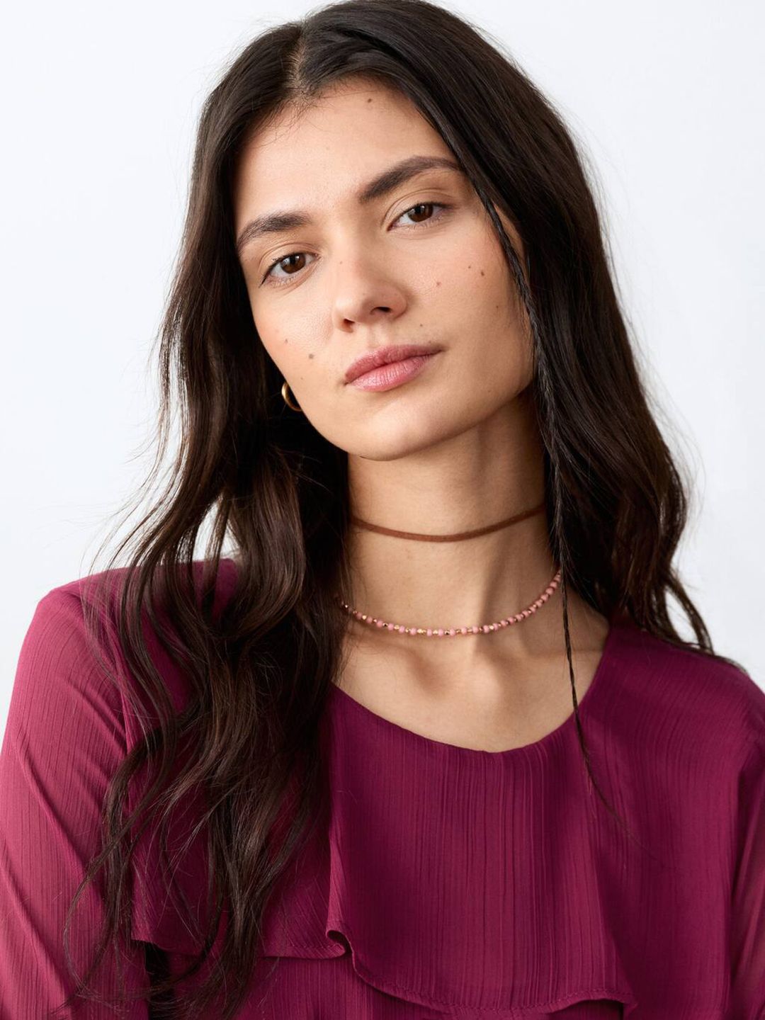 Ruffled Long Sleeves Top