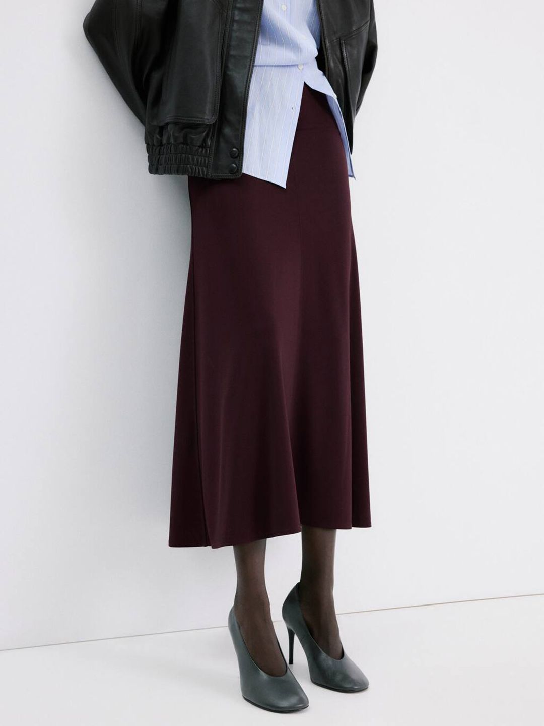 Midi A-Line Skirt