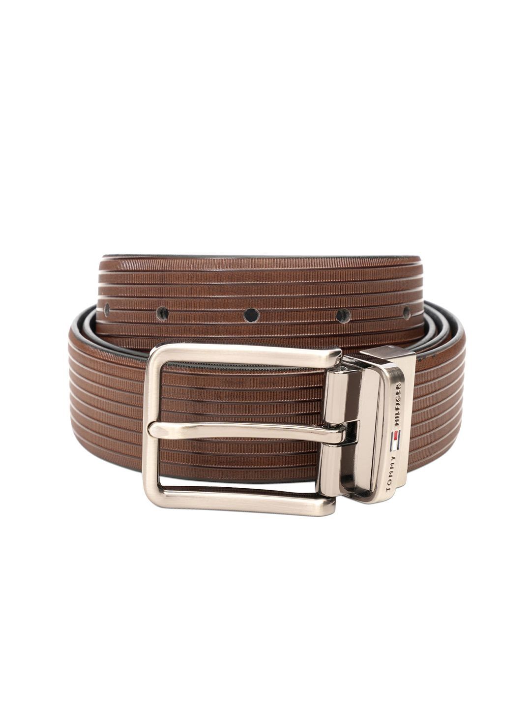 Men Leather Reversible Formal Belt Tommy Hilfiger Men Leather Reversible Formal Belt