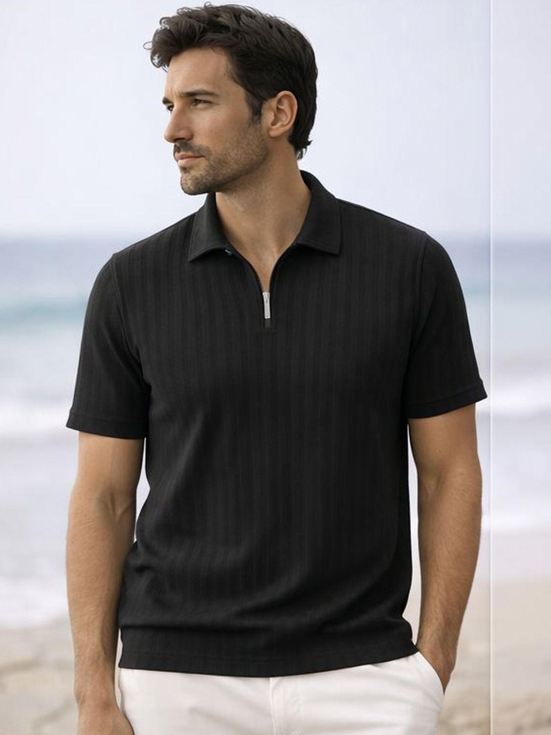 Moda Rapido Men Polo Collar T-shirt