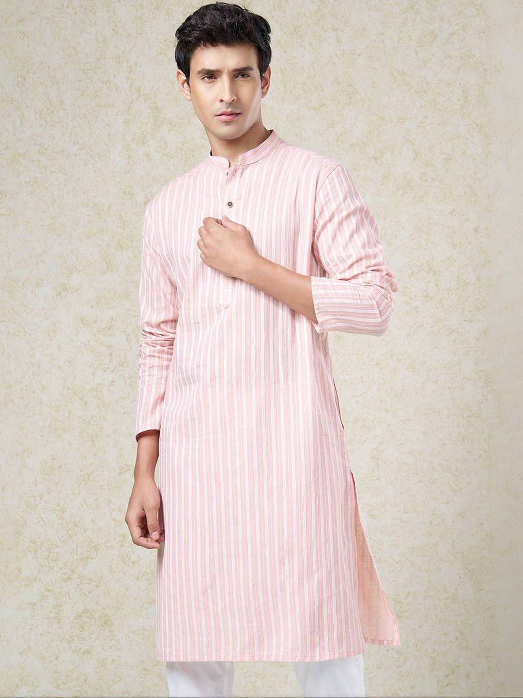 indus route by Pantaloons Men Thread Work Anarkali Kurta