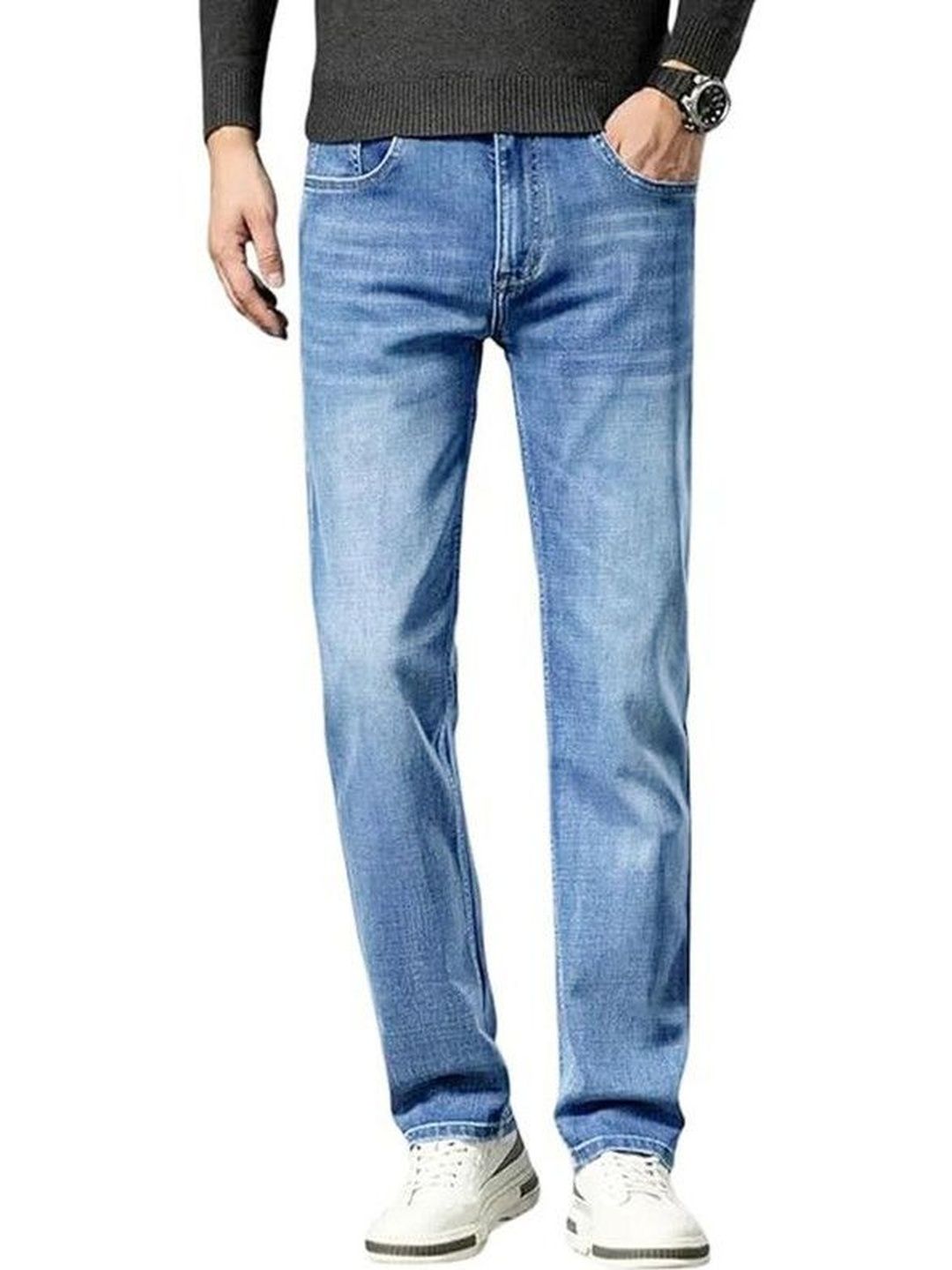 Ben Martin Men Jean Regular Fit Mid-Rise Light Fade Stretchable Jeans