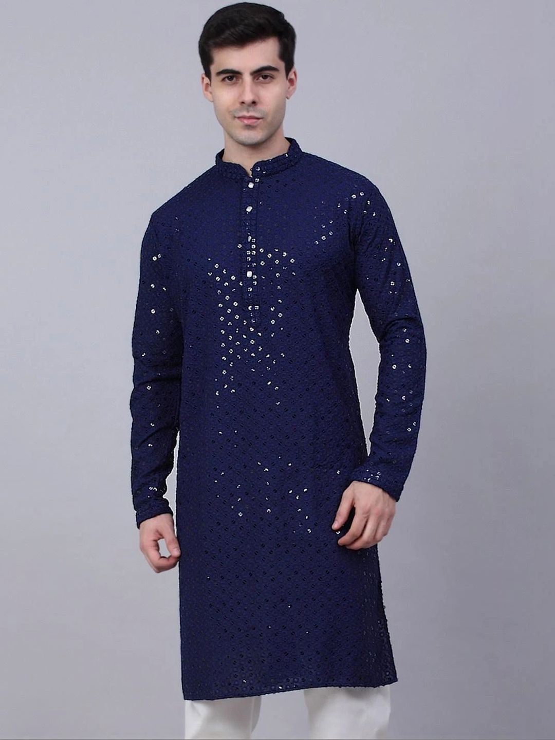 HERE&NOW Men Embroidered Handloom Kurta