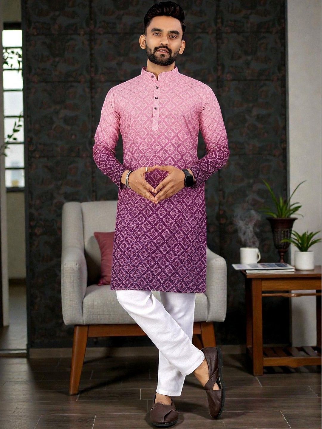 MAITHILI CREATION Men Embroidered Kurta