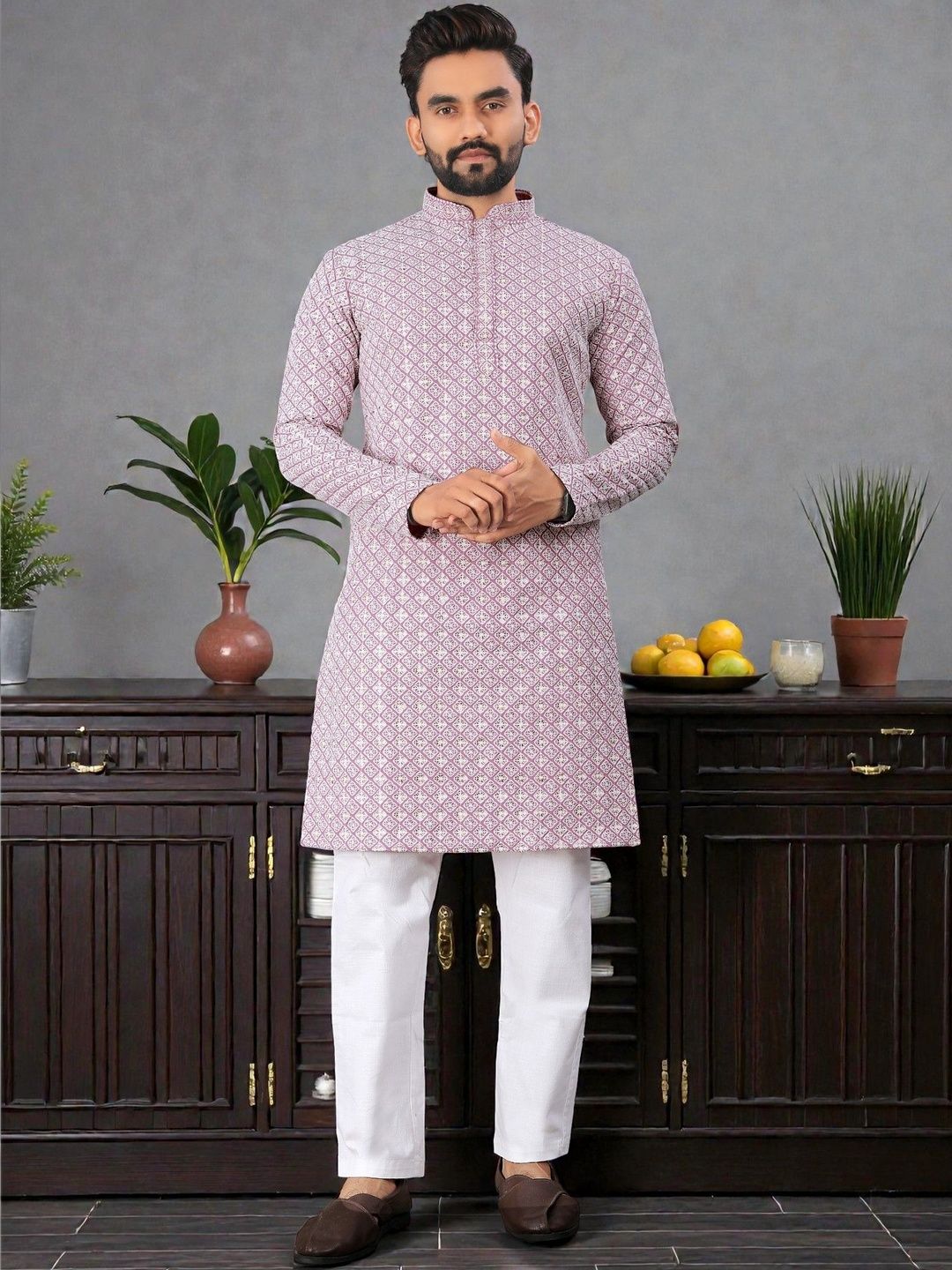 MAITHILI CREATION Men Embroidered Kurta