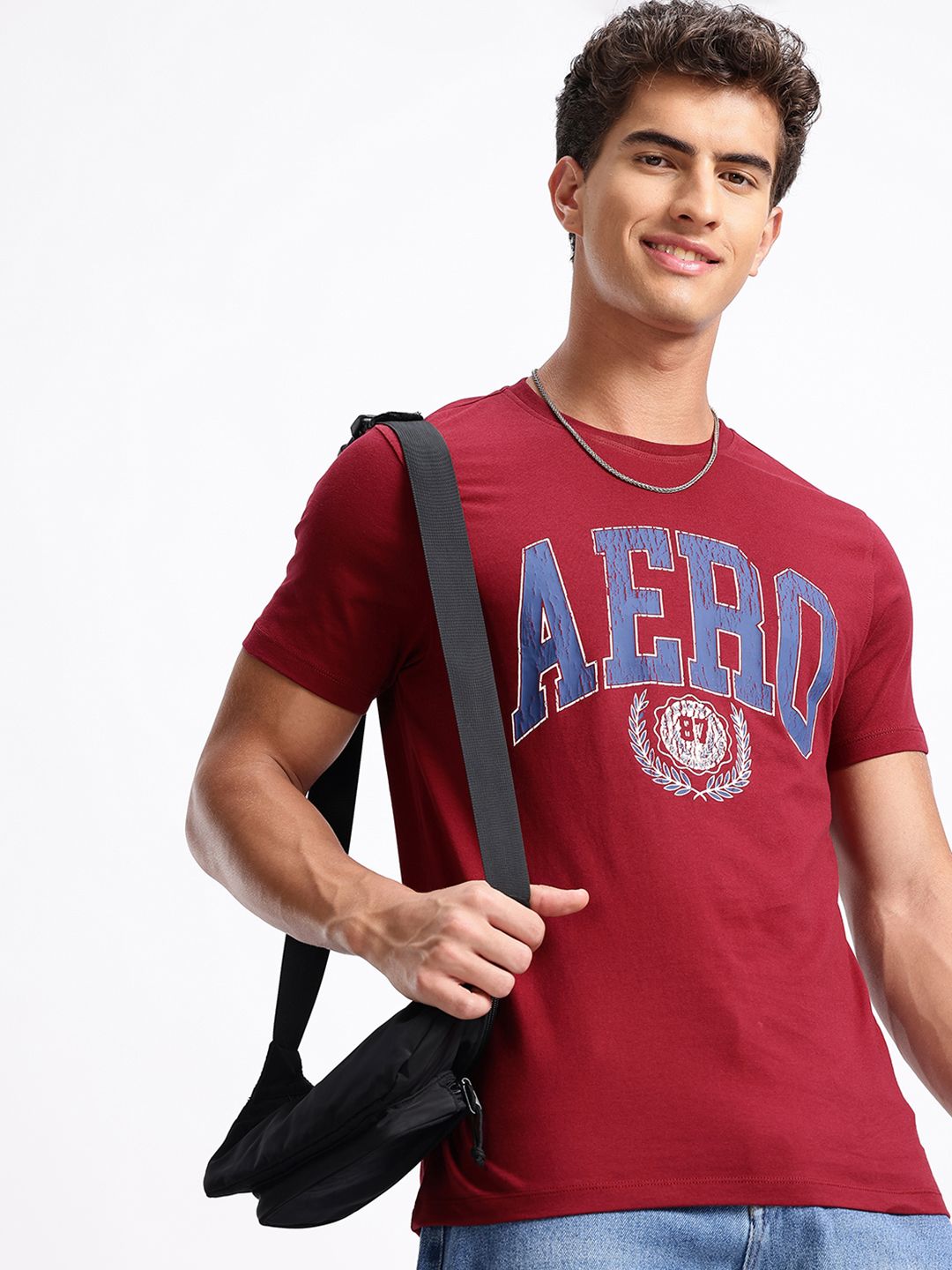 Aeropostale Brand Logo Printed Pure Cotton T-shirt