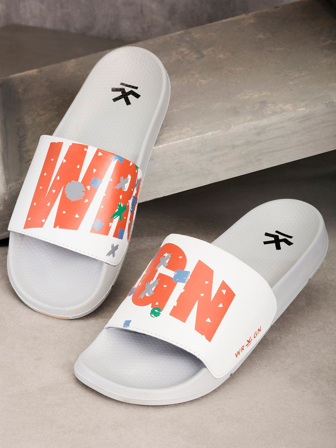 WROGN Men Printed Sliders Flip Flop