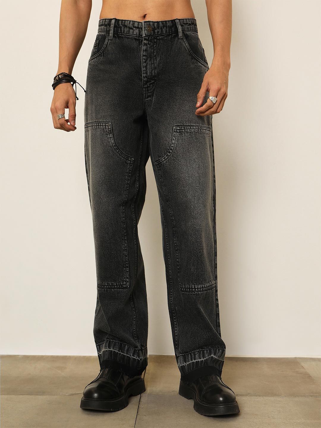 MASCLN SASSAFRAS Men Regular Fit Mid-Rise Light Fade Bleached Jeans