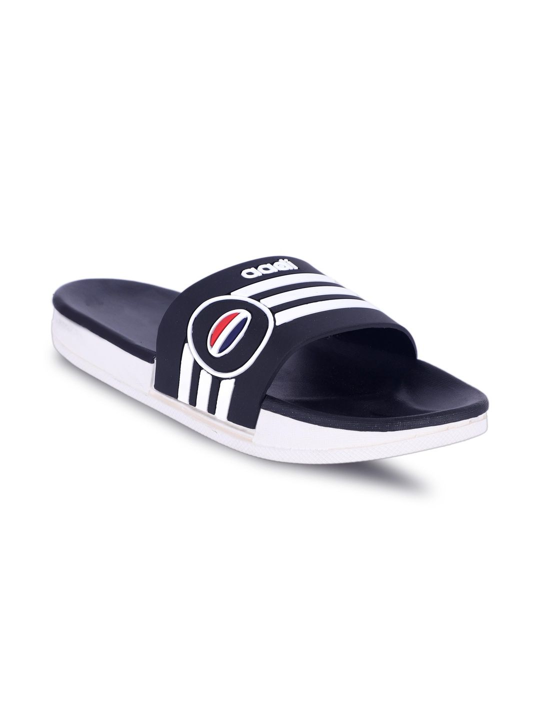 aadi Men Striped Sliders