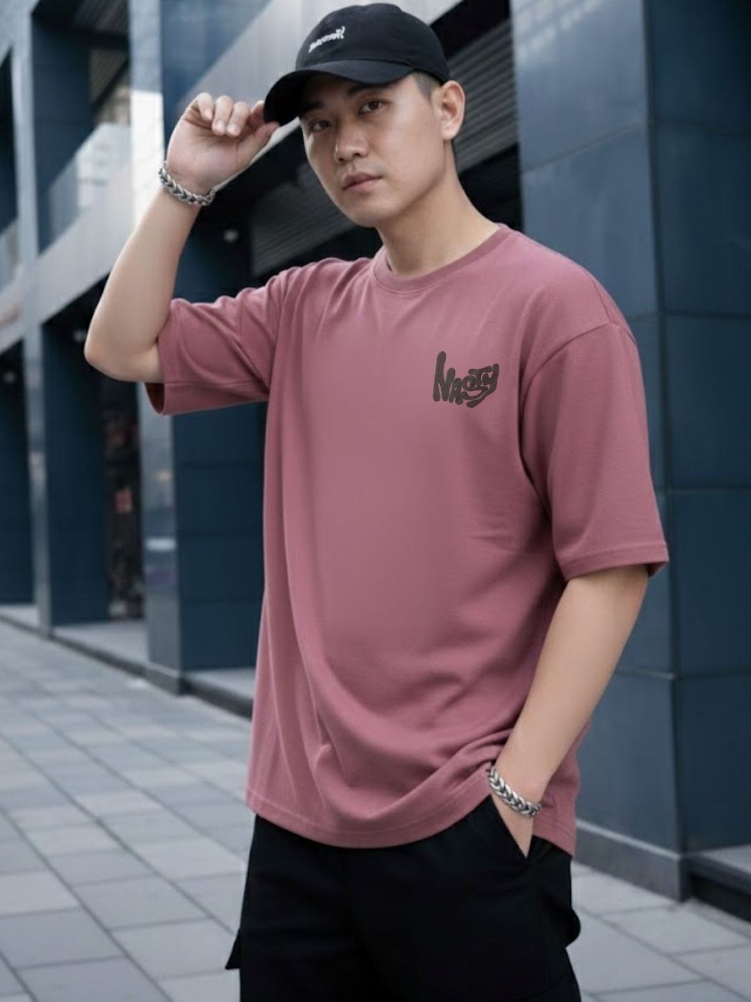 HERE&NOW Men Typography Printed T-shirt