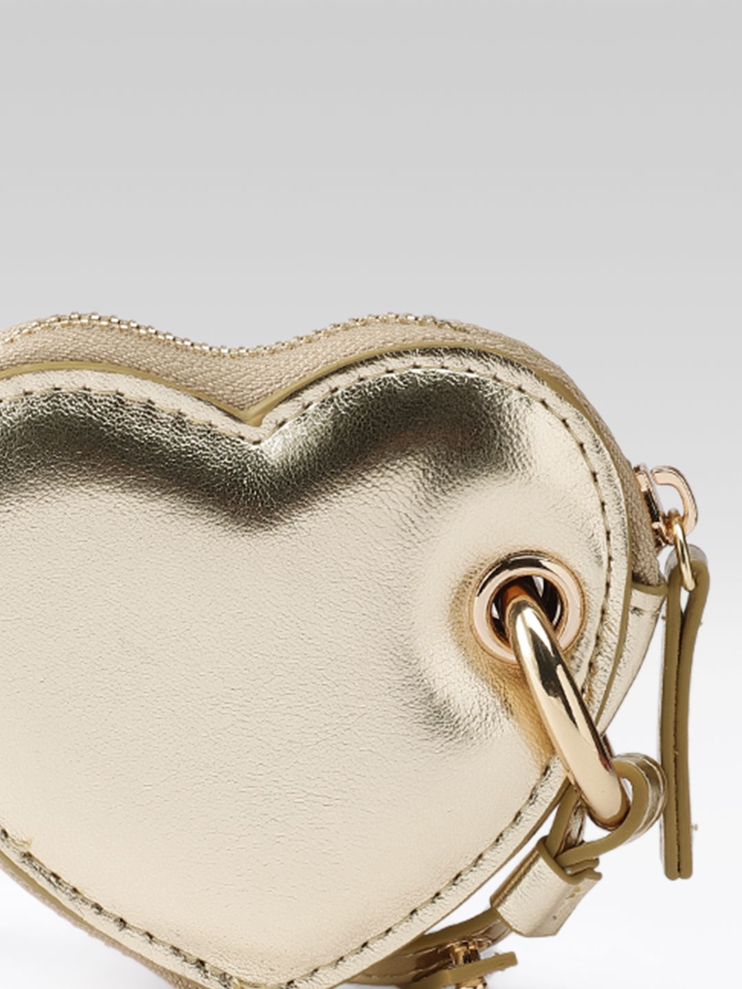 Textured Heart Shaped Keychain