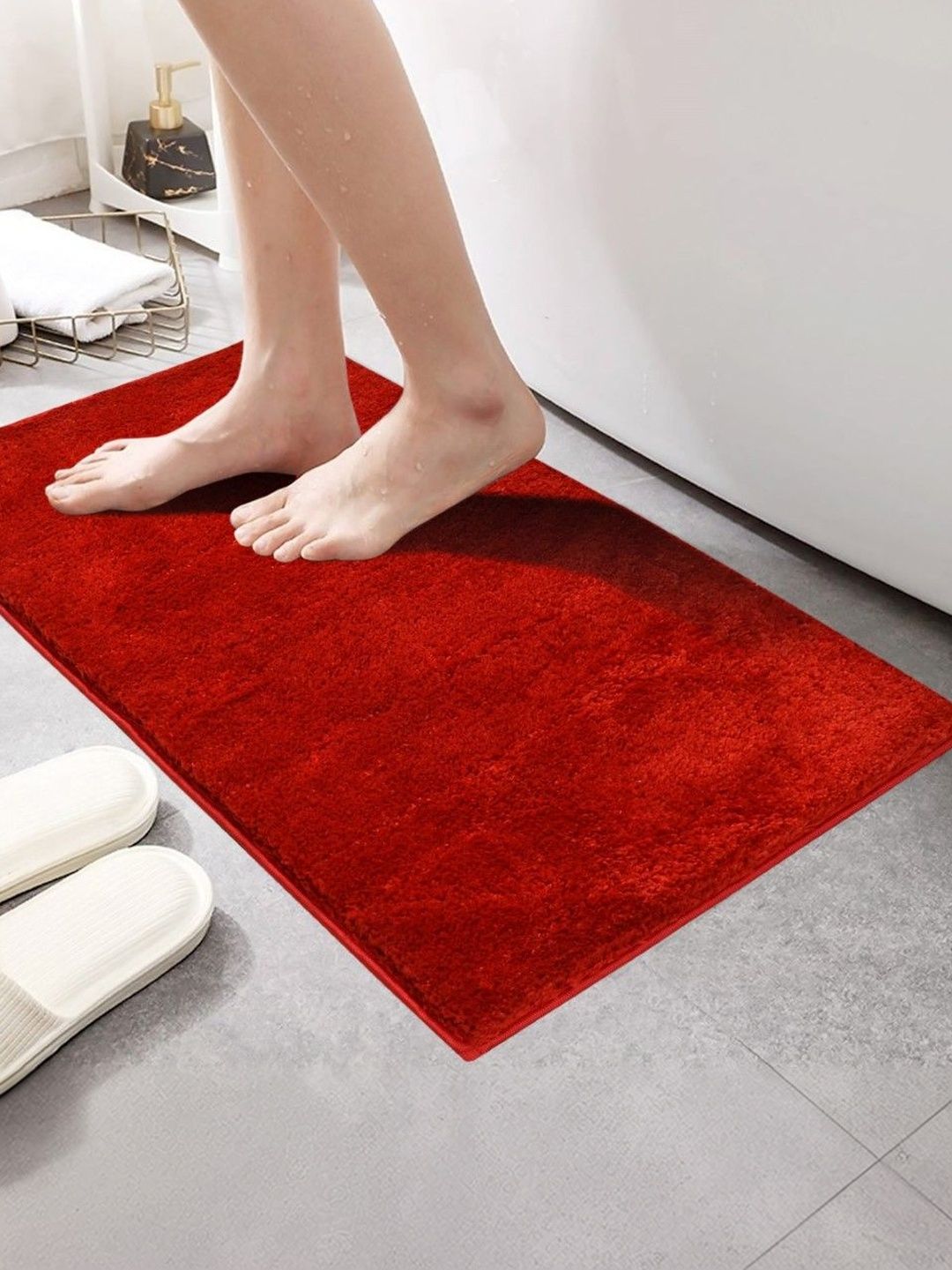 Myntra Elegant Homes Red Antiskid Doormat