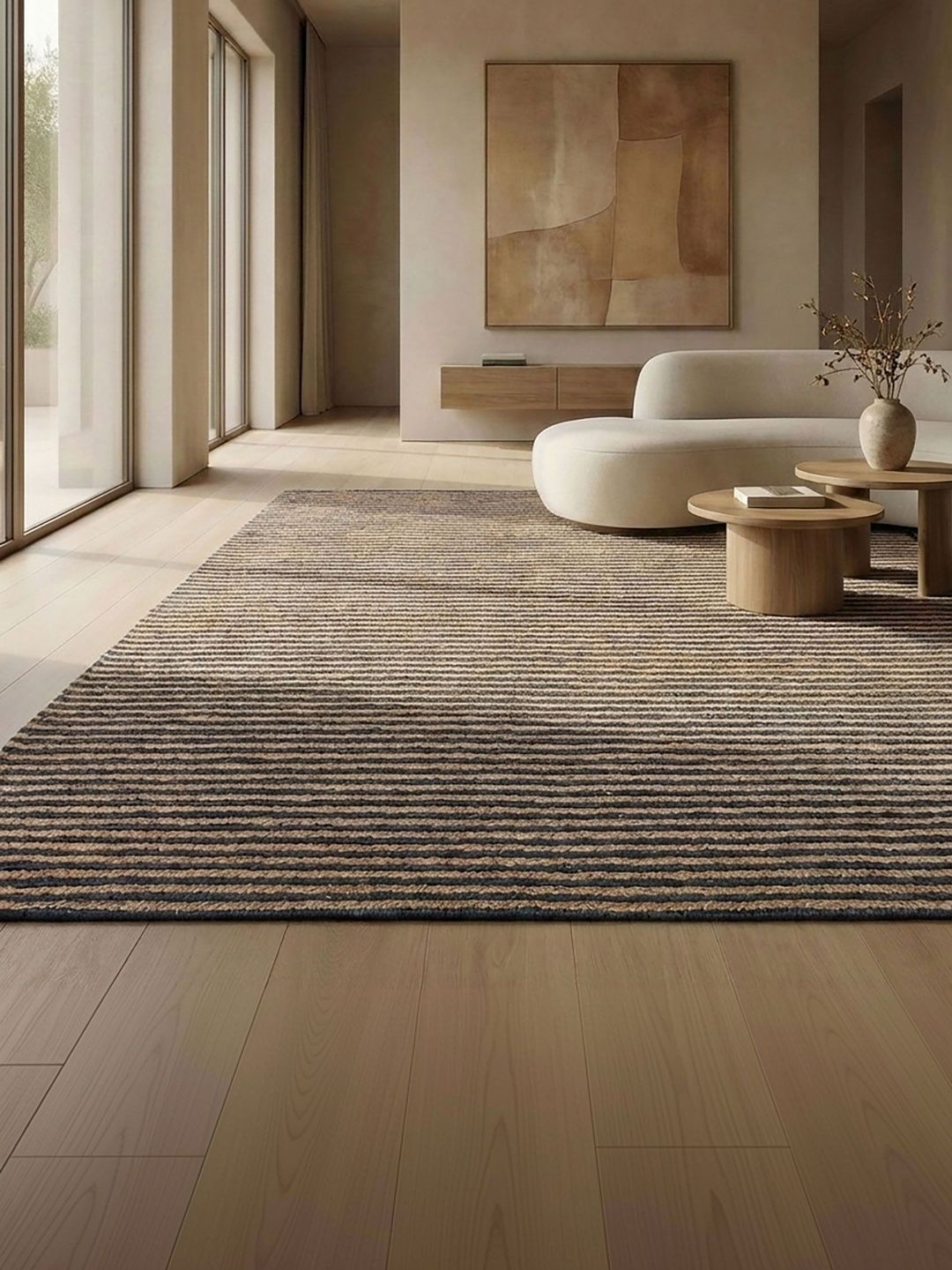 ASTERLANE ASTERLANE Blue Striped No Shredding Other Carpet