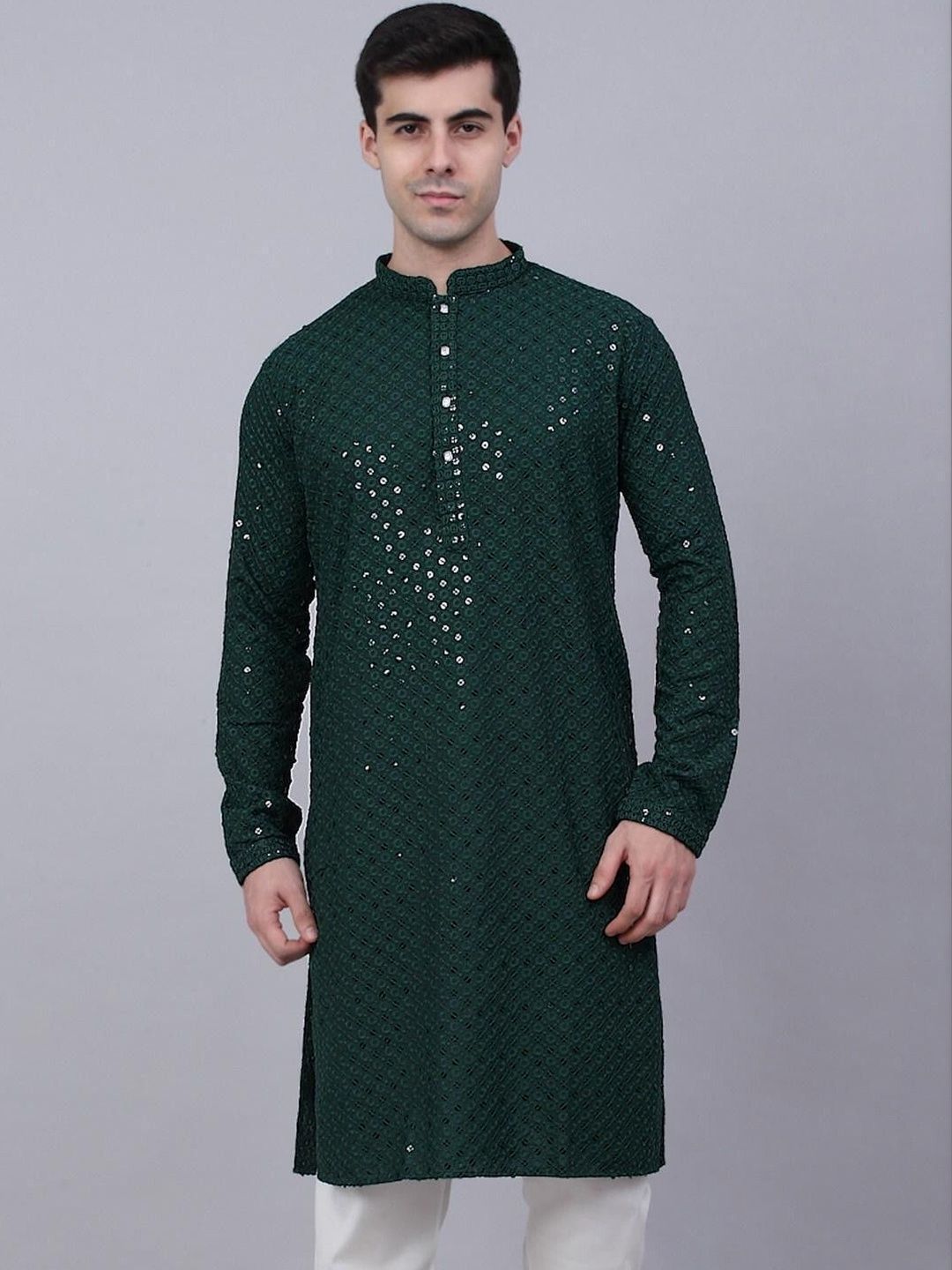 HERE&NOW Men Embroidered Handloom Kurta