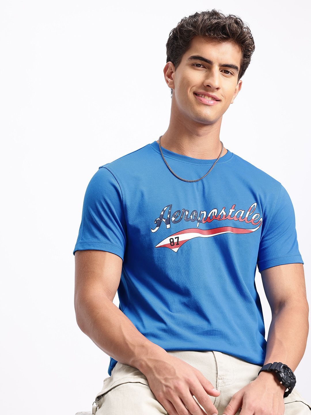 Aeropostale Brand Logo Printed Pure Cotton T-shirt