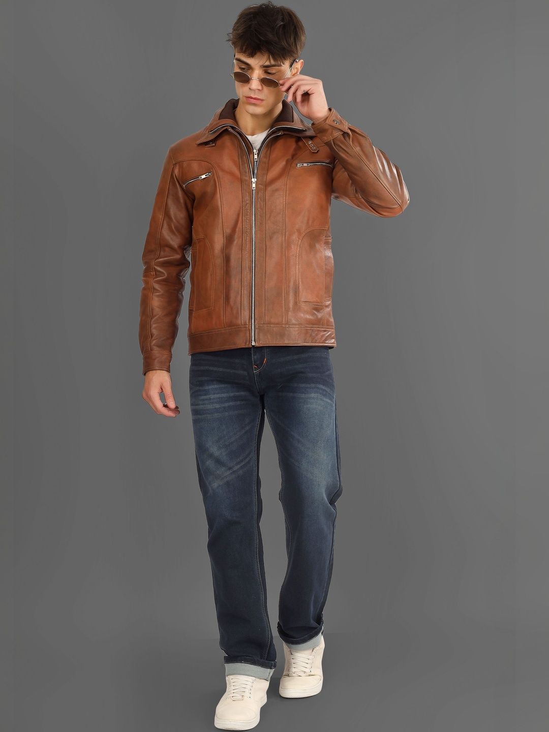 Charmshilp Men Leather Leather Jacket