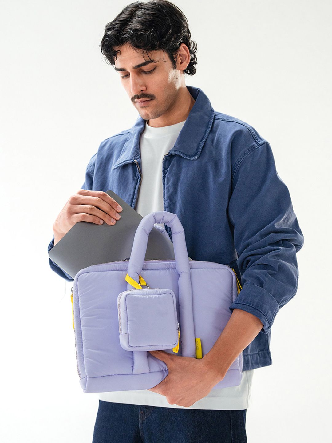 Periwinkle Puft Laptop Bag DailyObjects Periwinkle Puft Laptop Bag