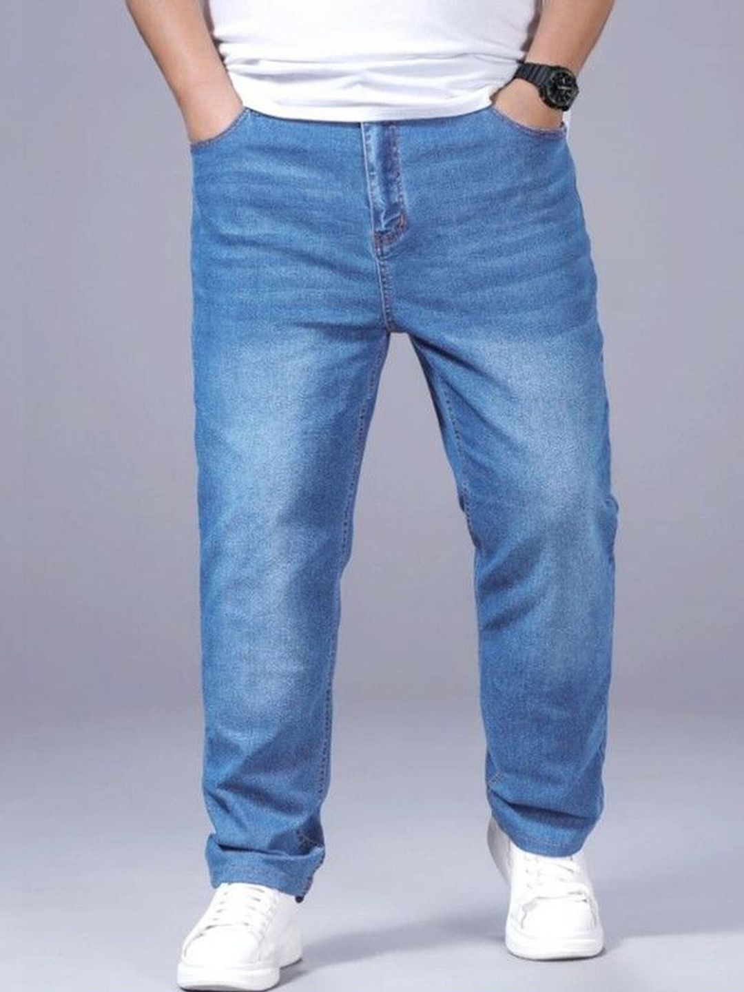 Ben Martin Men Jean Regular Fit Mid-Rise Light Fade Stretchable Jeans