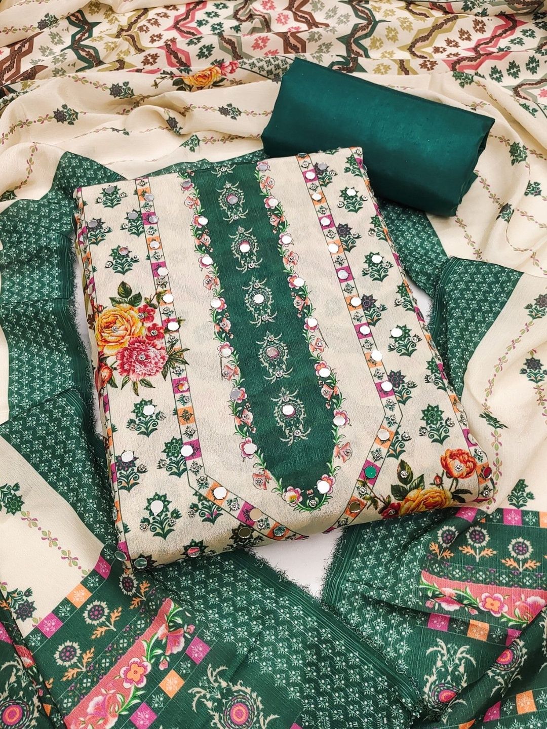Dhaaga Ghar Printed Unstitched Dress Material