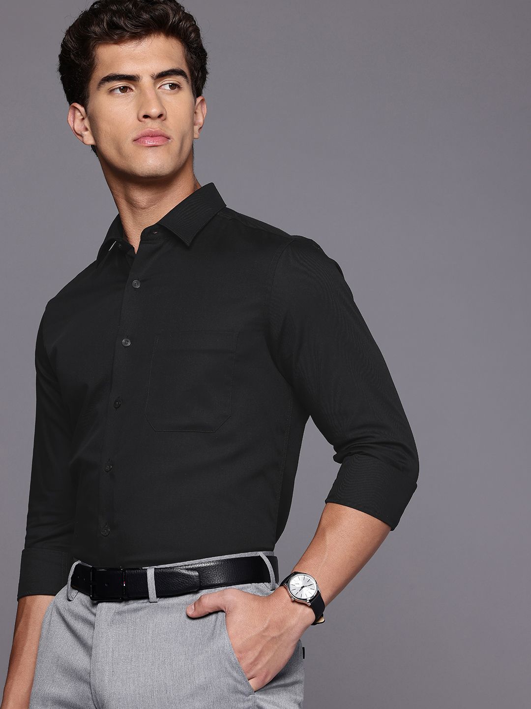 Pure Cotton Formal Shirt Louis Philippe Slim Fit Pure Cotton Formal Shirt