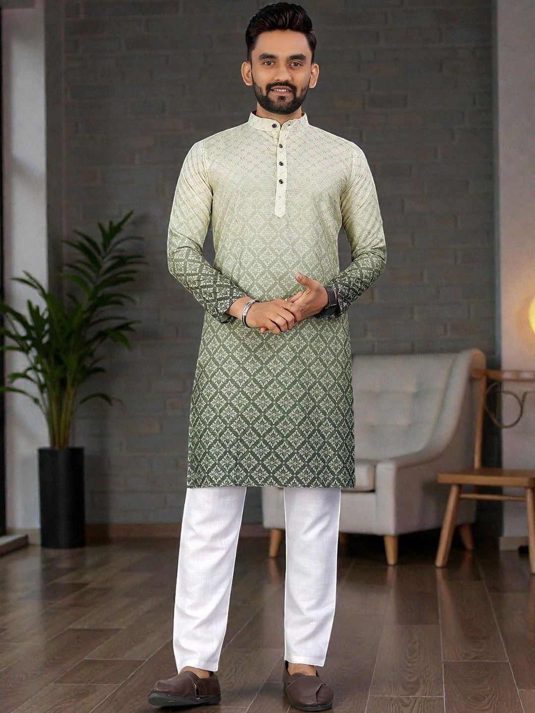 MAITHILI CREATION Men Embroidered Kurta