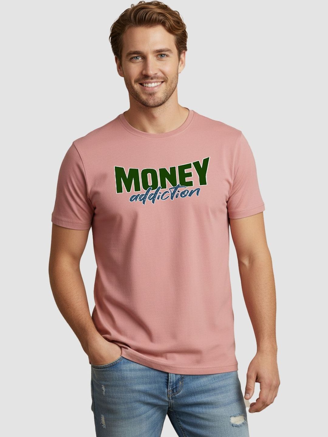 Greylongg Men Typography Donald Duck Printed T-shirt