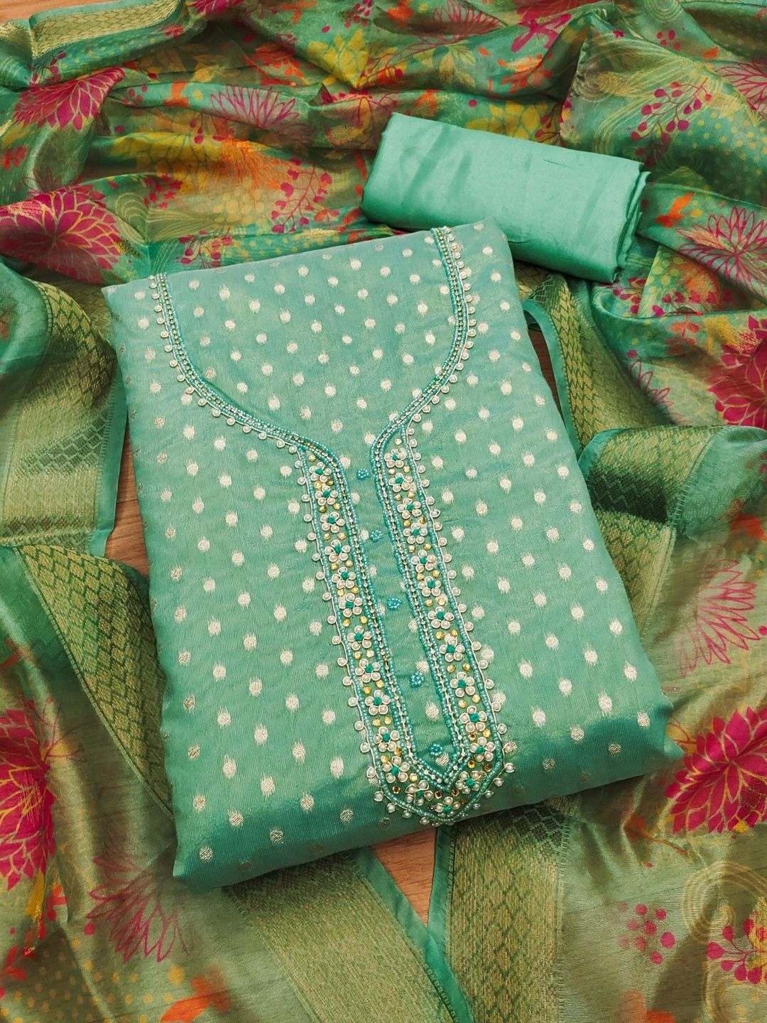 Polka Dot Dress Material - Buy Polka Dot Dress Material online in India