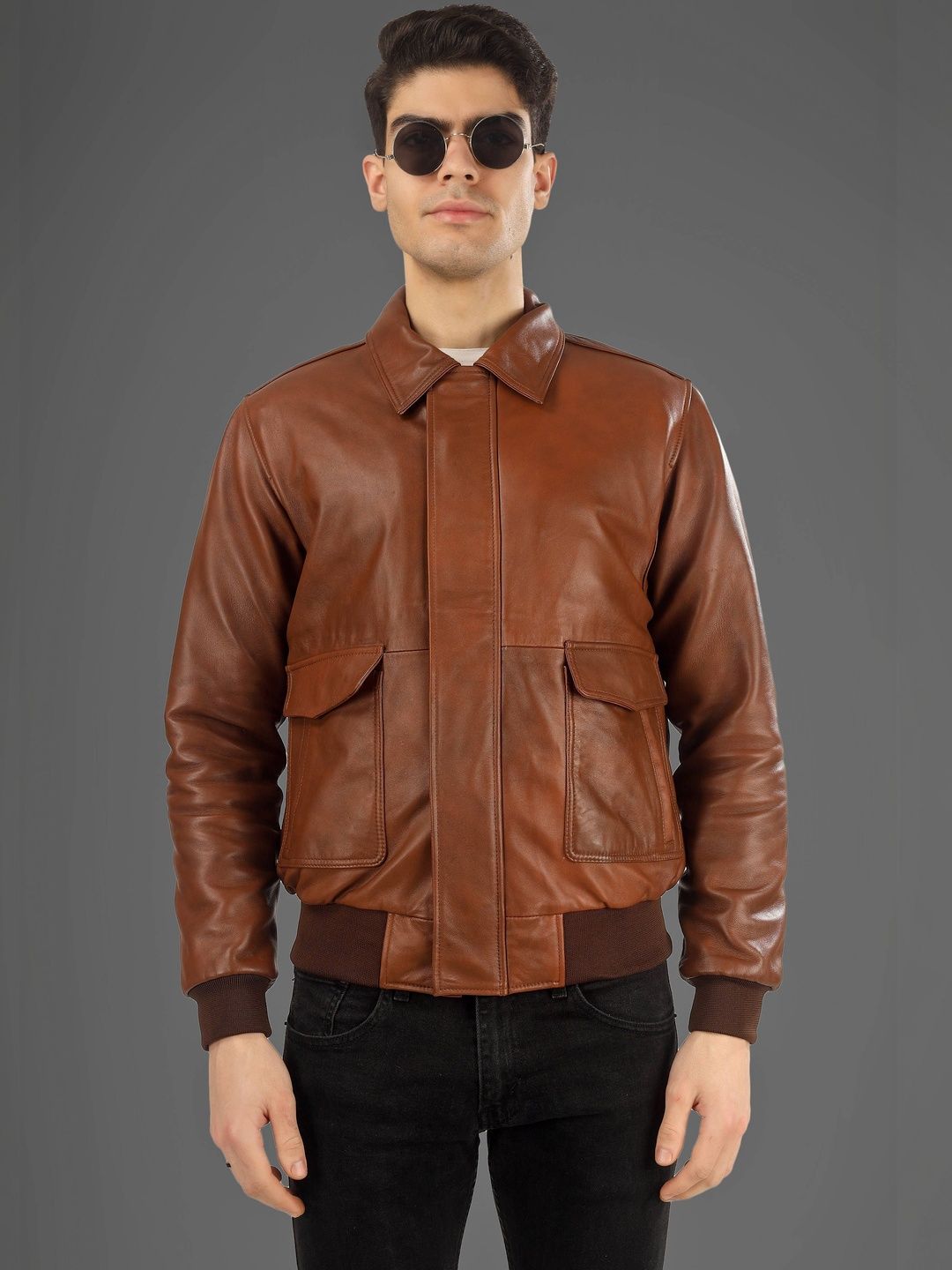 Charmshilp Men Leather Leather Jacket
