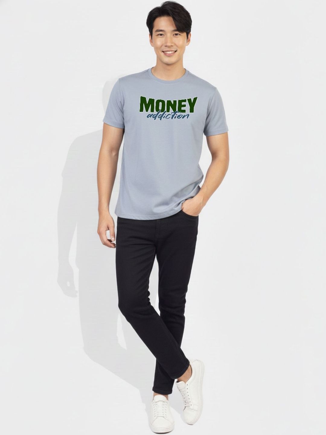 Greylongg Men Typography Donald Duck Printed T-shirt