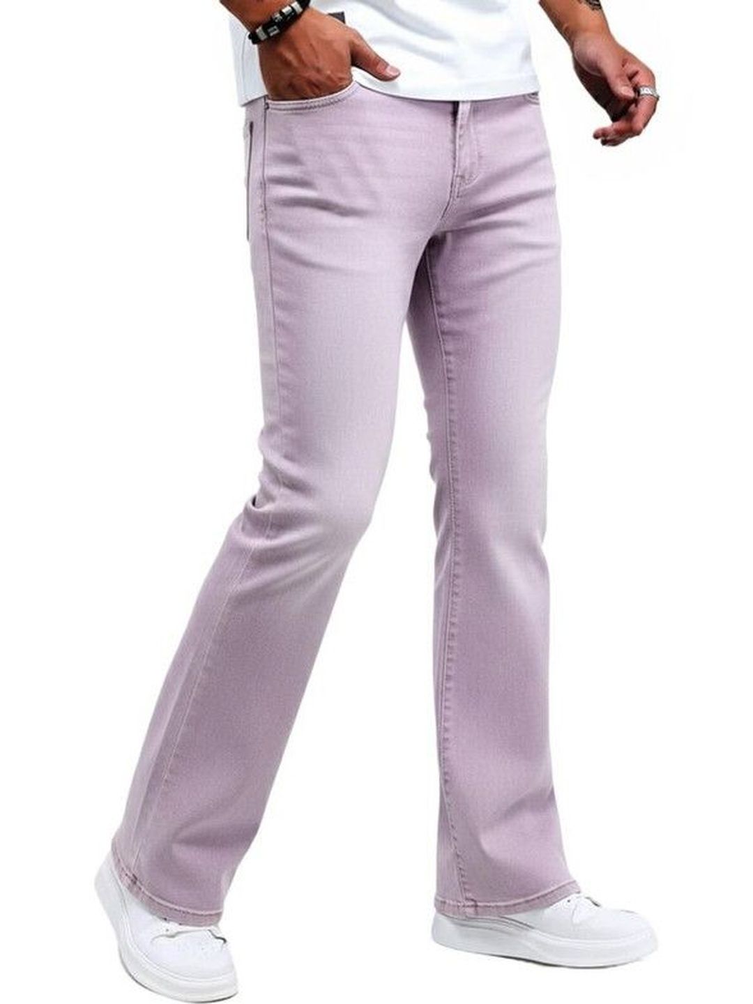 Ben Martin Men Jean Bootcut High-Rise Light Fade Stretchable Jeans