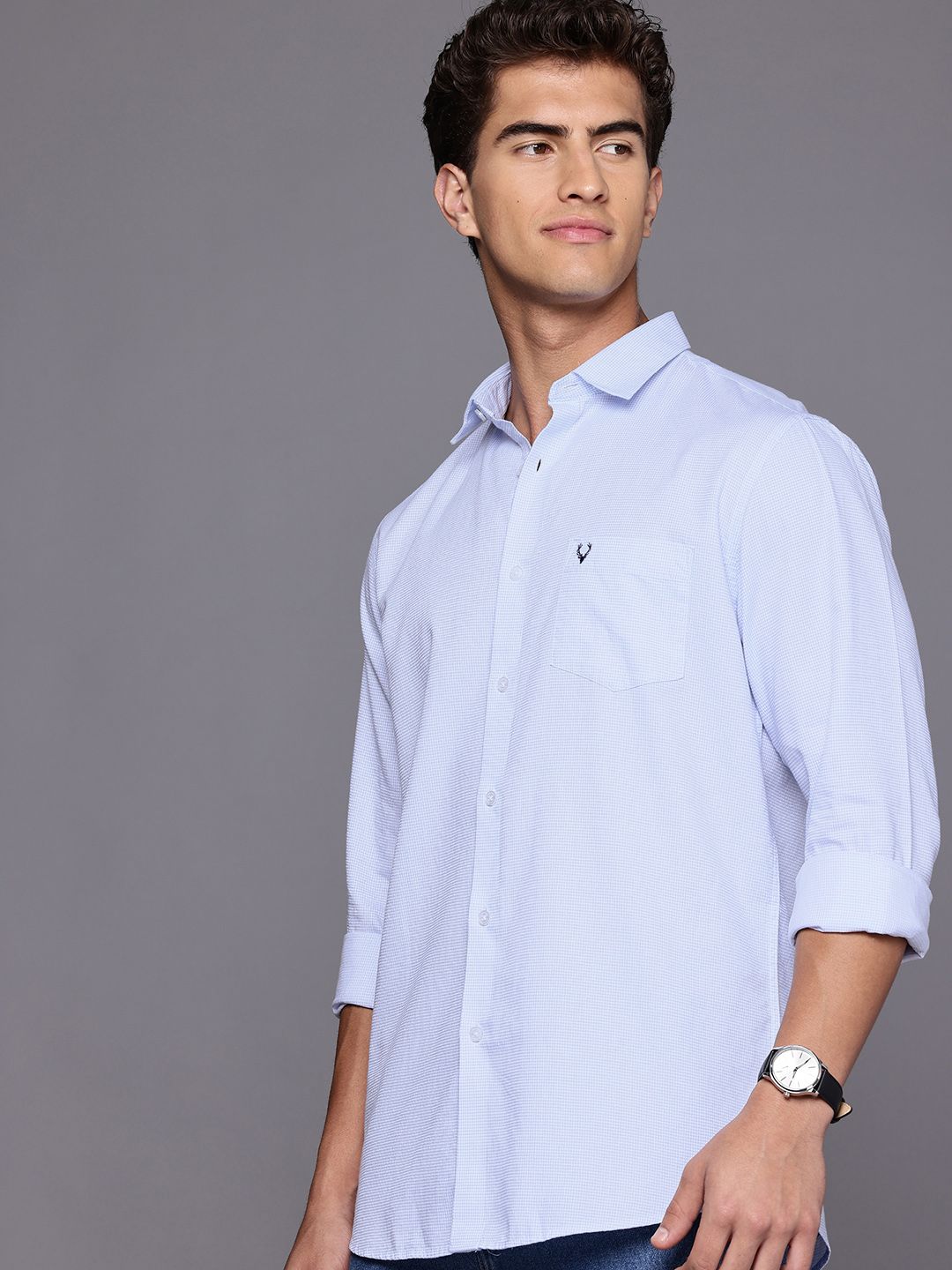 Allen Solly Allen Solly Classic Fit Checked Pure Cotton Casual Shirt
