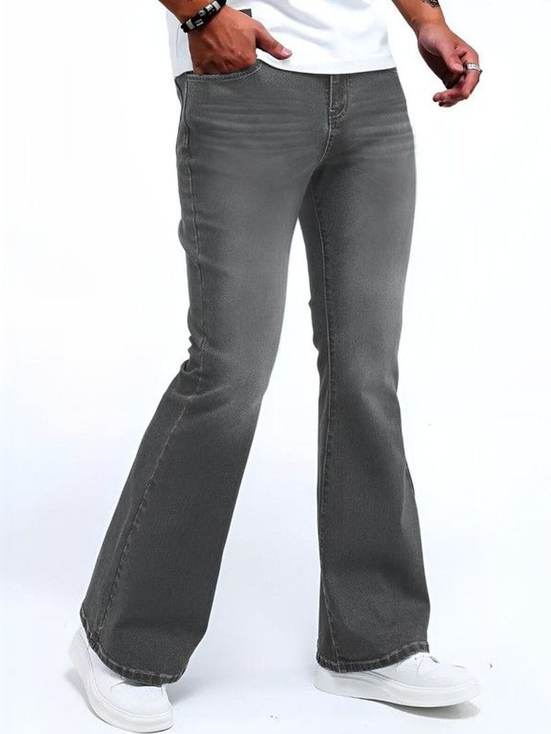 Ben Martin Men Jean Bootcut High-Rise Light Fade Stretchable Jeans