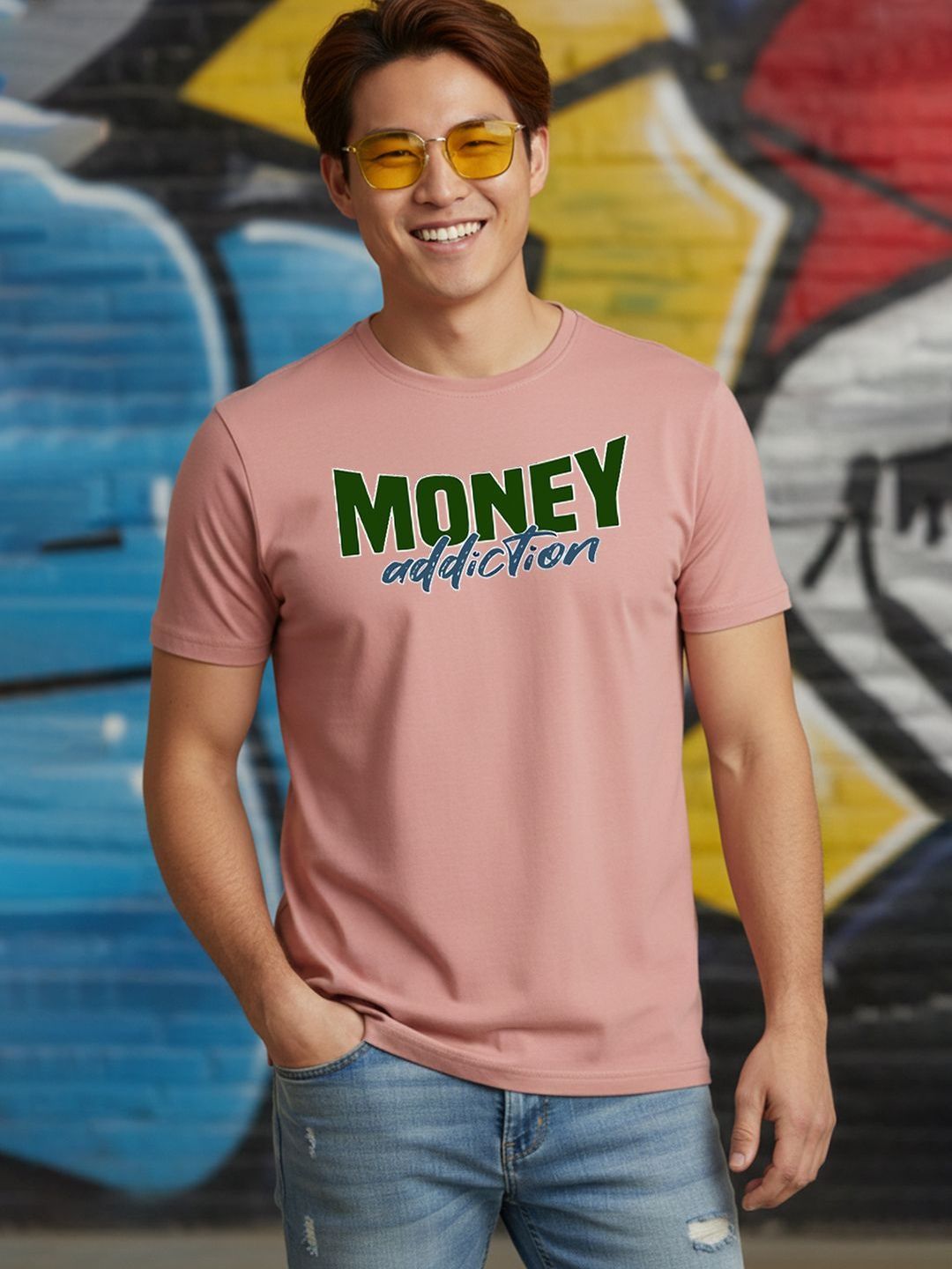 Greylongg Men Donald Duck Printed T-shirt