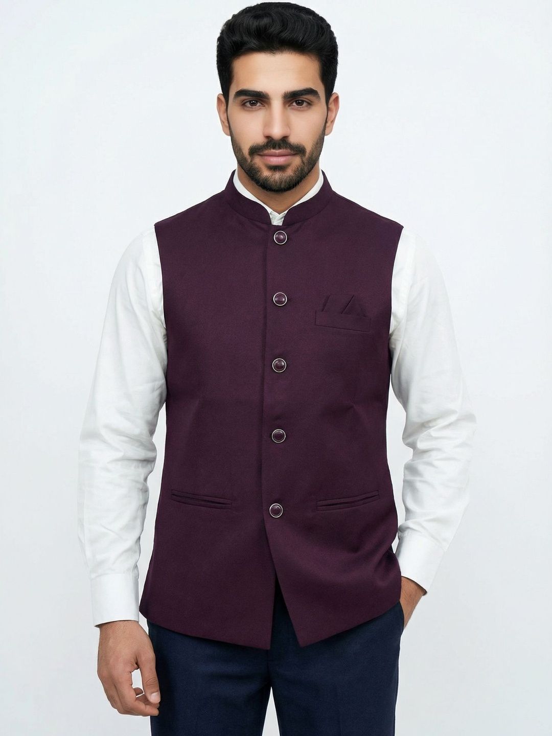 HERE&NOW  Woven Nehru Jackets