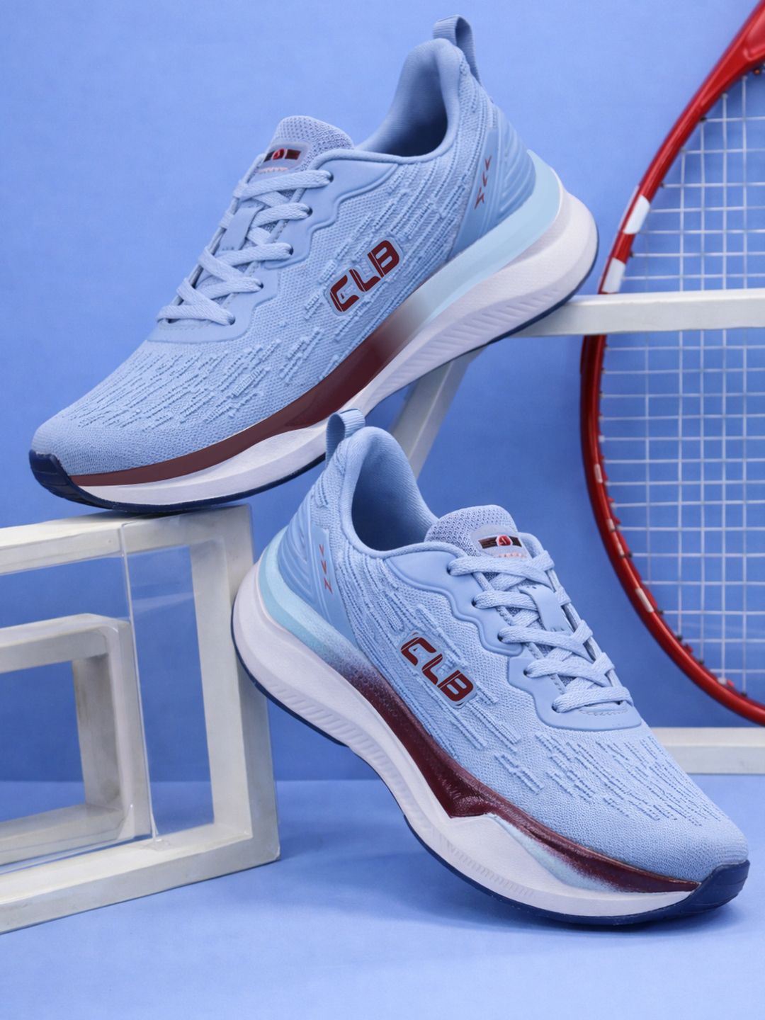 Columbus Men Mesh Running Non-Marking Lace-Ups Sports Shoes