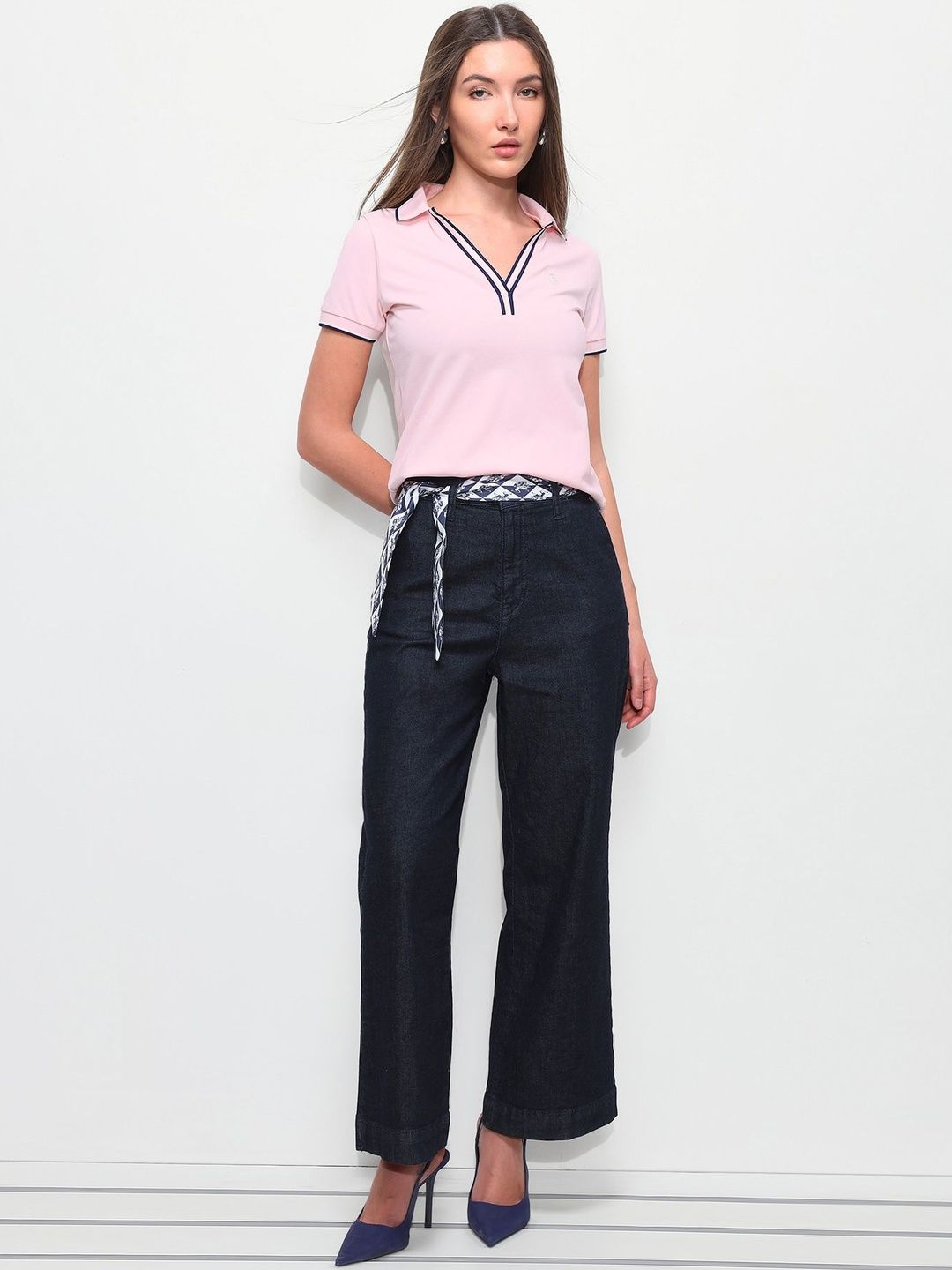 Brand Logo Polo Collar T-shirt