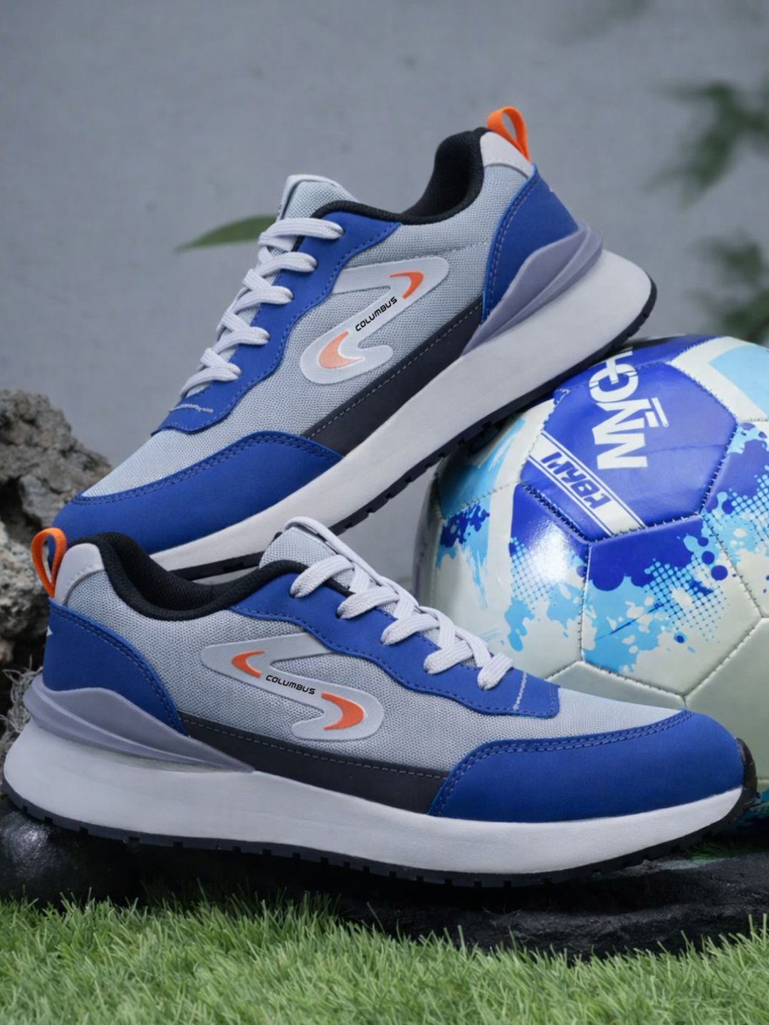 Columbus Men Lace-Ups Running Non-Marking Sports Shoes