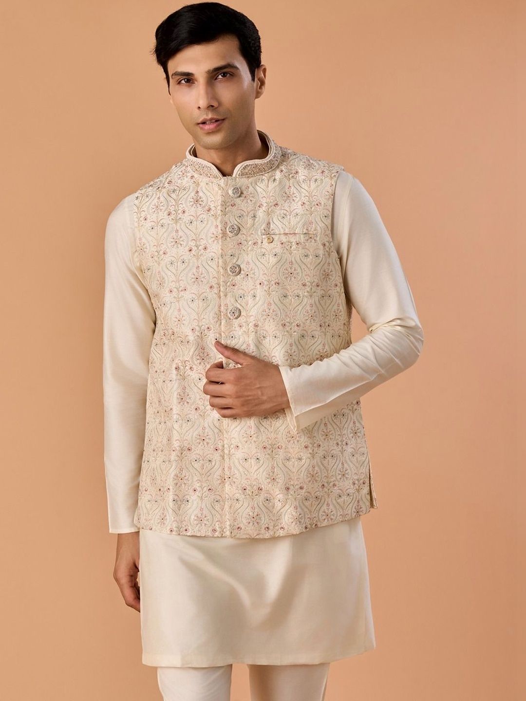 Manyavar Embroidered Nehru Jackets