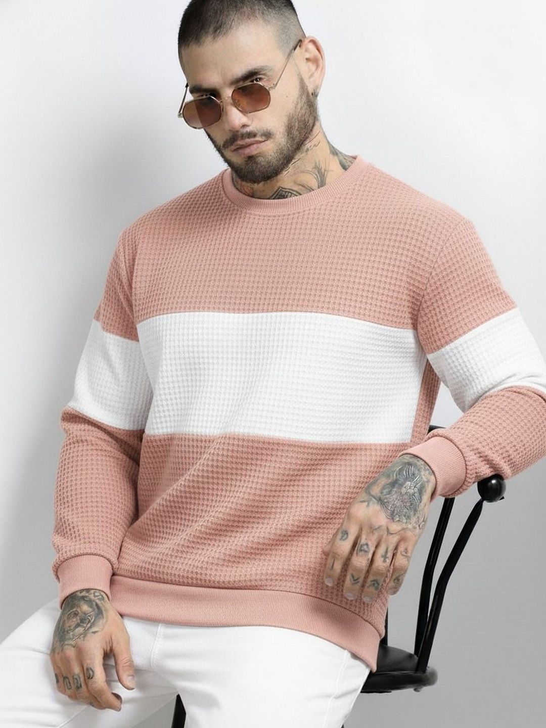 R.Code by The Roadster Life Co. Men Colourblocked T-shirt
