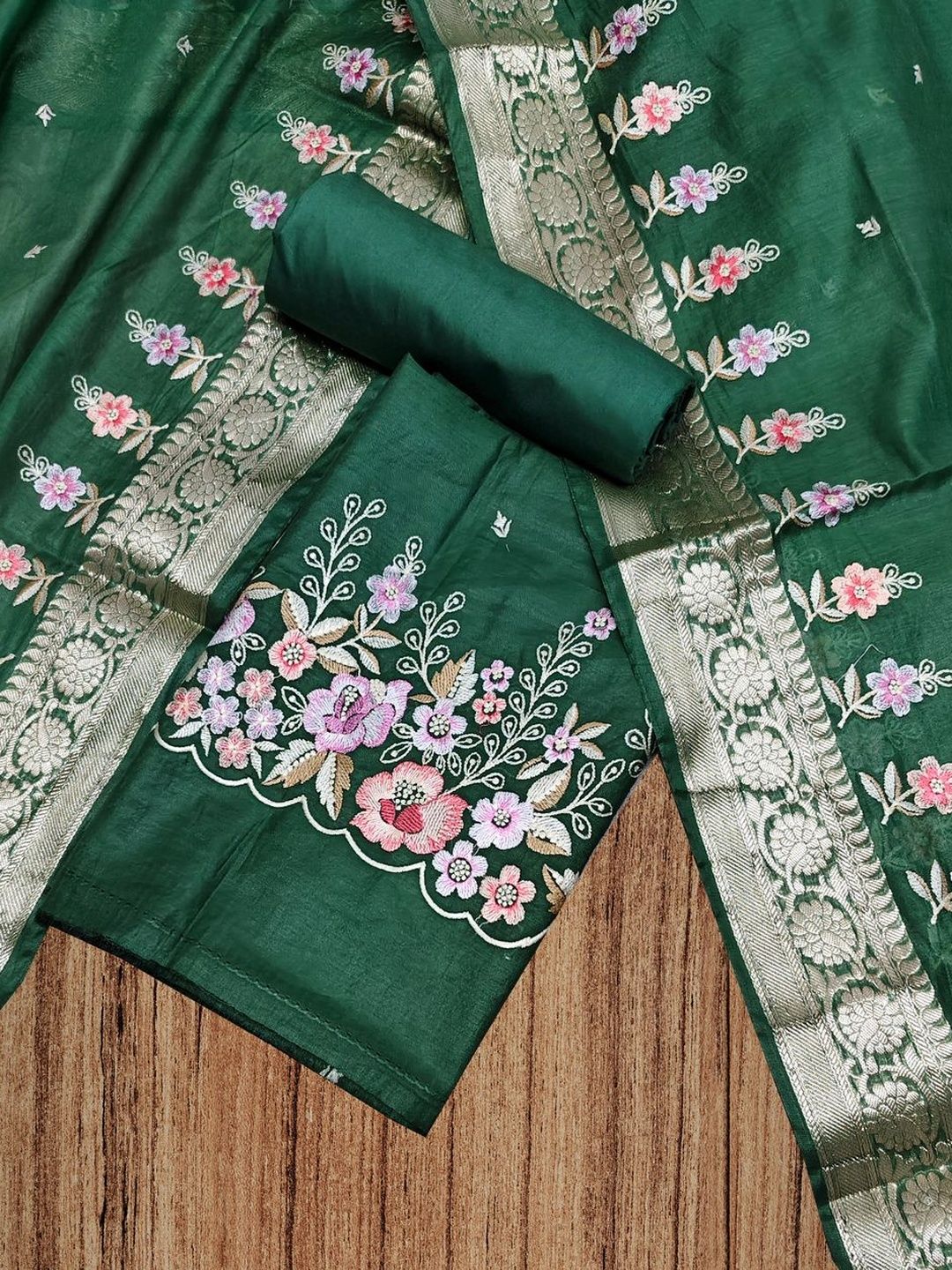Naveera Embroidered Unstitched Dress Material
