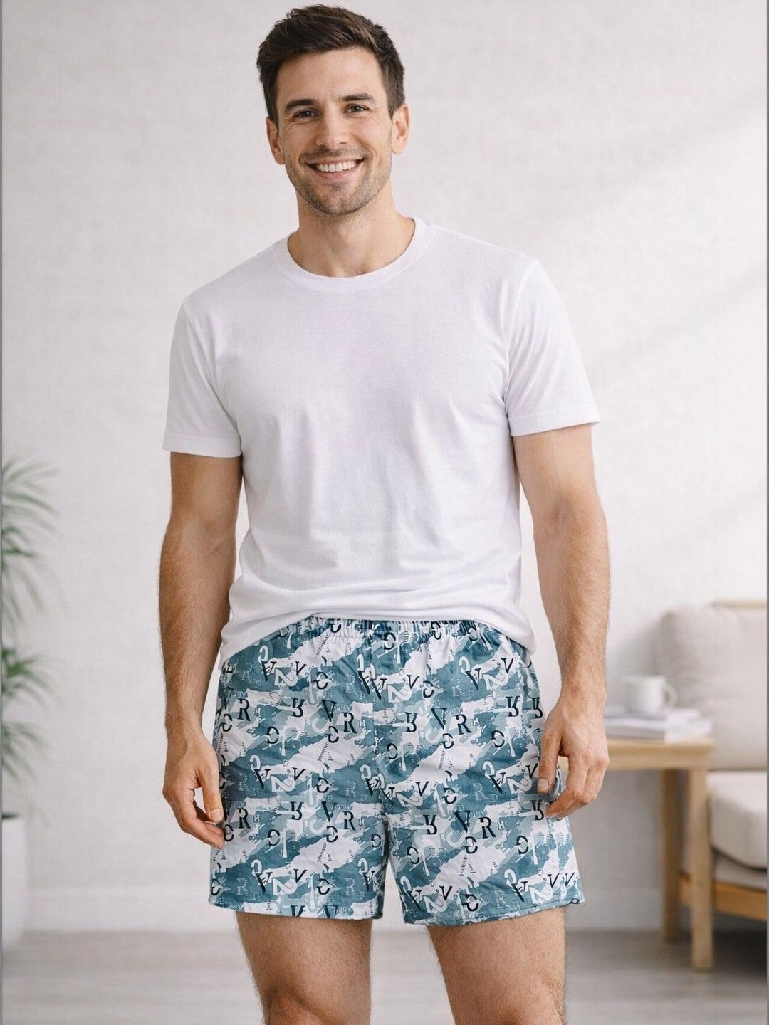 The Roadster Lifestyle Co Printed Pure Cotton Boxers