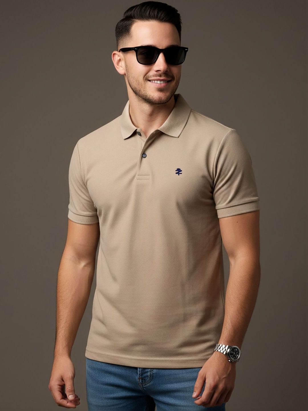 TEENZZI ACTIVE WEAR Men Brand Logo Polo Collar T-shirt
