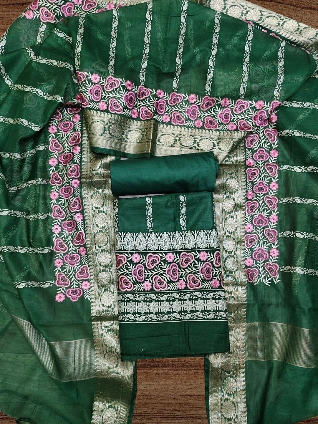 Naveera Embroidered Unstitched Dress Material