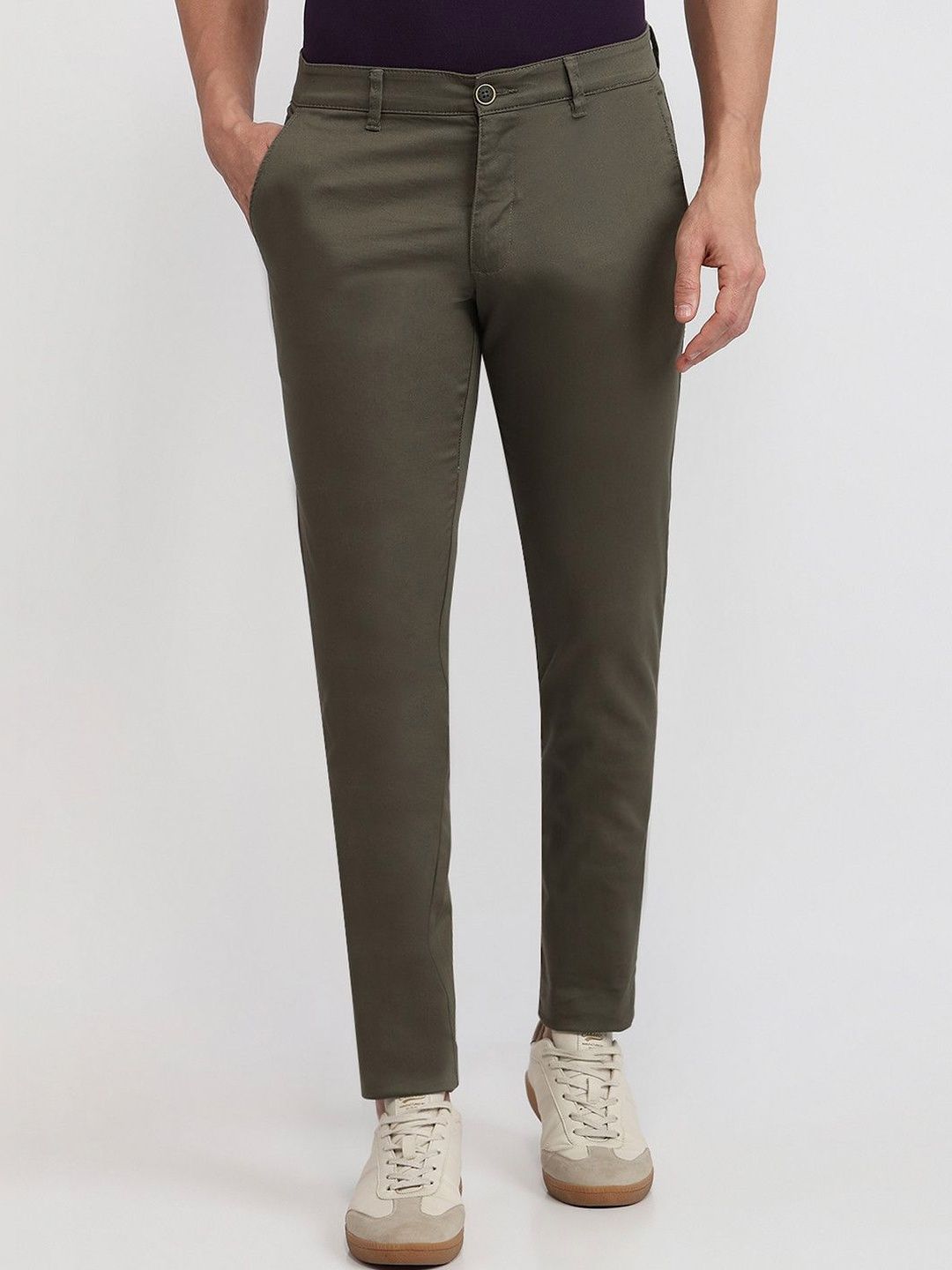Parx Parx Men Tapered Fit Chinos Trousers
