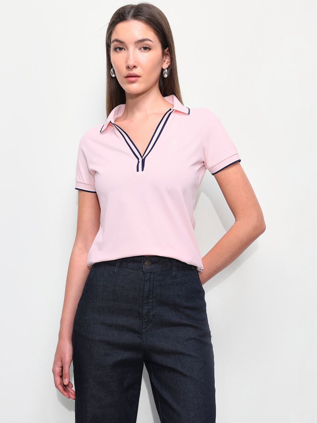 Brand Logo Polo Collar T-shirt