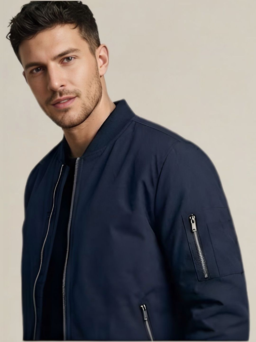 MIA FASHION Men Lightweight Bomber Jacket