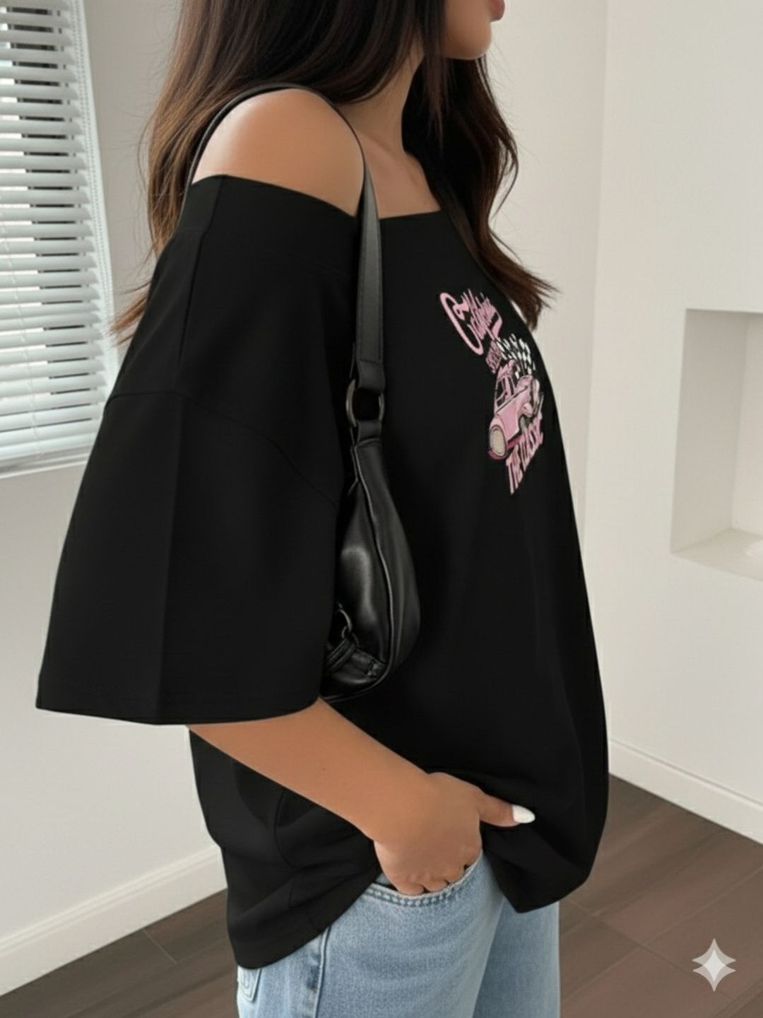 ELBATROSS Women Printed Drop-Shoulder Sleeves 1 T-shirt