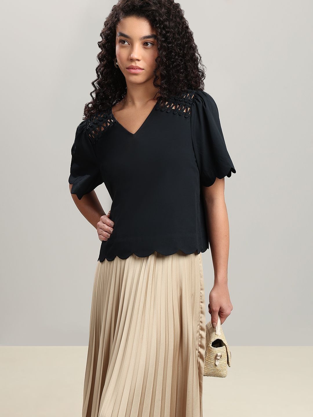 Puff Sleeve Top Vero Moda Puff Sleeve Cotton Top