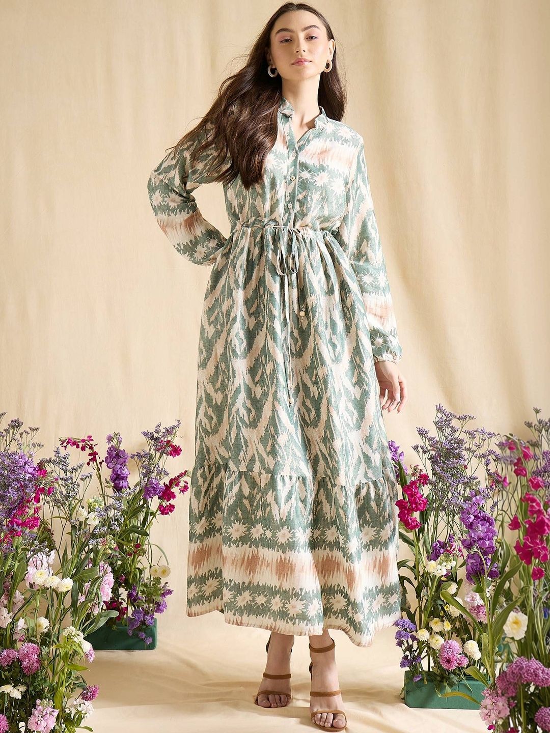 chinese dress ladies Izar Printed Sequin Dress