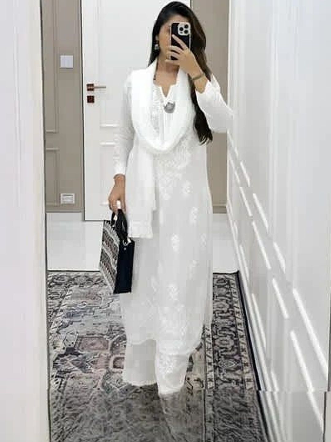 Classikari Classikari Women Ethnic Motifs Embroidered Regular Thread Work Kurta with Trousers & With Dupatta